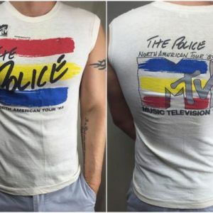 Vintage 1983 MTV The Police North American Tour T-Shirt