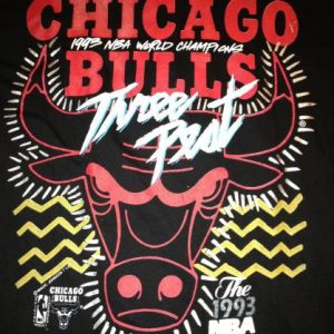 1993 Chicago Bulls Black 3 Peat Shirt