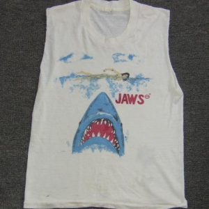 JAWS OFFICIAL SLEEVELESS VTG BOYS GIRLS KIDS T-SHIRT 1975