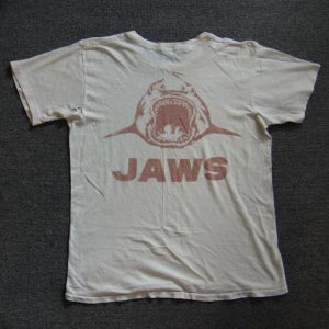 JAWS AUTHENTIC FILM CREW SHIRT JOE ALVES ART 1974 RARE VTG