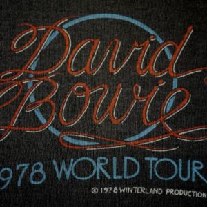 DAVID BOWIE vintage 1978 tour t-shirt