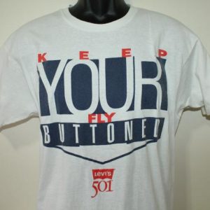 Levis 501 Keep Your Fly Buttoned vintage Hanes t-shirt L