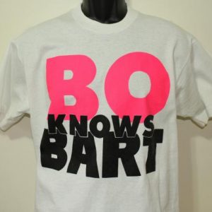 Bo Jackson Bart Simpson vintage white t-shirt L/M