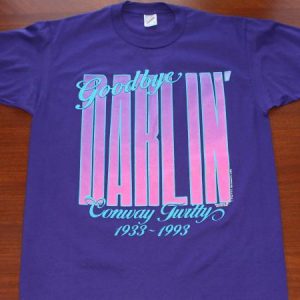 Conway Twitty Goodbye Darlinâ€™ vtg 1993 purple t-shirt M/L