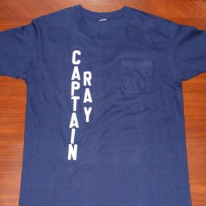 Captain Ray vintage Hanes navy blue pocket t-shirt Tall L/M