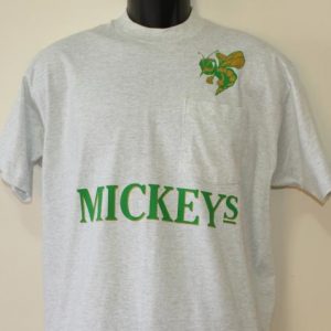 Mickeyâ€™s Malt Liquor vintage gray pocket t-shirt XL