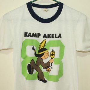 Kamp Akela 1983 camp vintage ringer t-shirt Youth 14-16