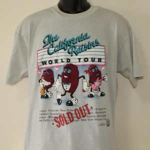 California Raisins World Tour vintage 1987 gray t-shirt XL