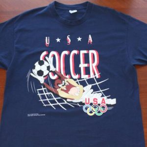 USA Soccer Olympics Tasmanian Devil Taz vtg 1995 t-shirt XL