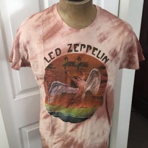 1970s Led Zeppelin Swan Song Shirt Tie Dye size XL