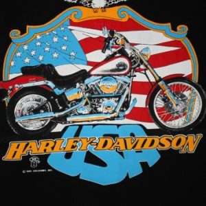 Vintage Early 90's Harley Davidson Softail USA Large T-Shirt