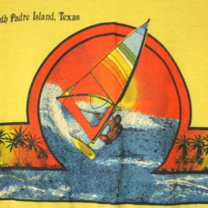 Vintage 80's Texas Padre Island Beachy Surf Tourist T-Shirt