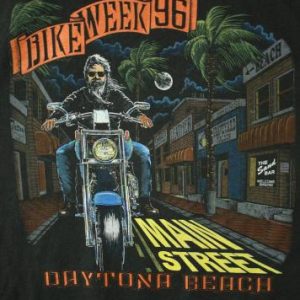 Vintage Badass Bike Week '96 Biker Motorcyle T-shirt