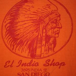 Vintage 80's San Diego El Indio Shop Indian Chief T-Shirt