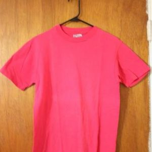 Blank Vintage 80's Hanes Beefy-T T-Shirt Pink Fuschia Medium