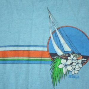 Vintage 80's Beachy Sail Boat Tank Top XS Rare Brand