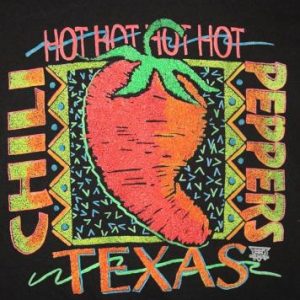 Vintage Neon Tabasco Texas Chili Peppers T-Shirt