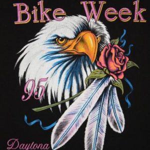 Daytona Beach Bike Week 95 w/ Eagle and Rose Vintage T-Shirt