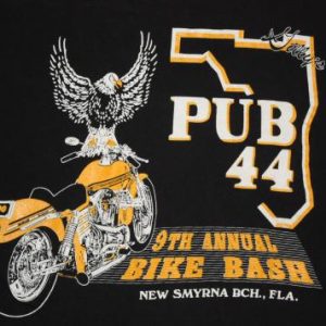 Vintage 90's Pub 44 New Smyrna Beach 9th Bike Bash T-Shirt