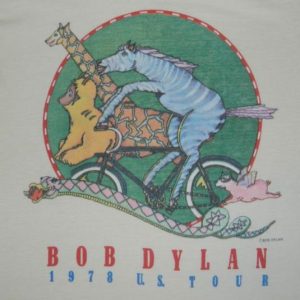 Vintage 1978 BOB DYLAN Tour T-Shirt 70s concert original