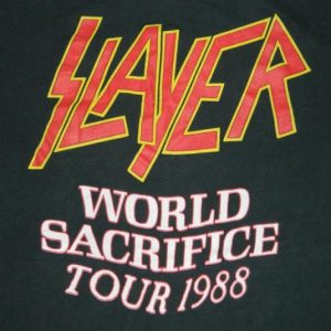 Vintage SLAYER 1988 World Sacrifice Tour T-Shirt XL original