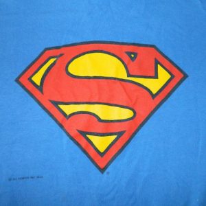 Vintage SUPERMAN XL 80S T-SHIRT GRAPHITTI DC COMICS