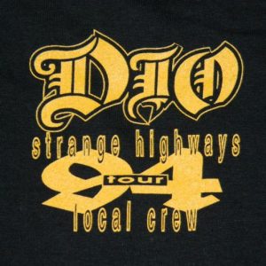 Vintage DIO LOCAL CREW NOS '94 TOUR T-Shirt Strange Highways