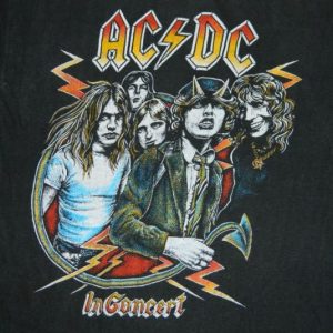 vintage AC/DC 1979 HIGHWAY TO HELL CONCERT T-Shirt tour 70s