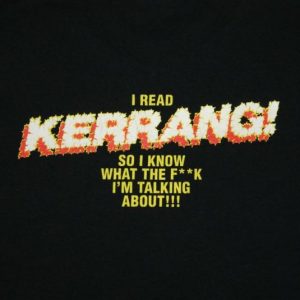 Vintage KERRANG! HEAVY METAL MAGAZING T-Shirt iron maiden