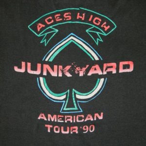 Vintage JUNKYARD ACES HIGH 1990 TOUR T-Shirt concert