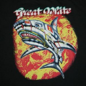 Vintage XL GREAT WHITE 1987 ONCE BITTEN... TOUR T-Shirt