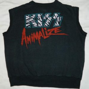 Vintage KISS SWEATSHIRT ANIMALIZE 1984 TOUR t-shirt 80s