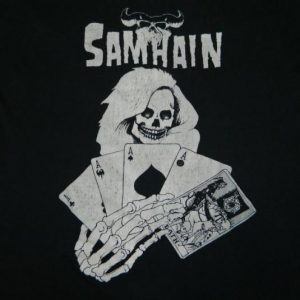 Vintage SAMHAIN CARD DEALER 80S PLAN 9 T-Shirt misfits