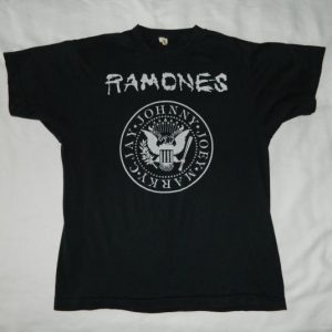 Vintage RAMONES 1989 TOUR T-SHIRT 80S CONCERT BRAIN DRAIN