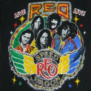 Vintage REO SPEEDWAGON 1979 Nine Lives Tour T-shirt 70s