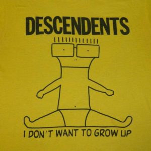 Vintage DESCENDENTS 80S I DON'T WANT TO GROW UP T-Shirt tour