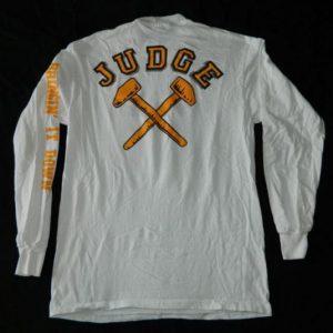 Vintage JUDGE 1989 T-SHIRT 80S OG SxE NYHC SCHISM GB YOT