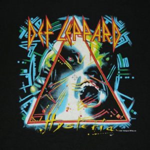 Vintage DEF LEPPARD 1987 HYSTERIA TOUR T-Shirt 80s XL