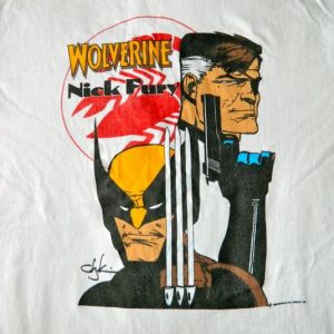 Vintage WOLVERINE NICK FURY 80S T-SHIRT X-MEN 80S COMIC BOOK