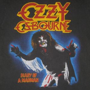 vintage OZZY OSBOURNE 1981 DIARY OF A MADMAN Promo T-Shirt