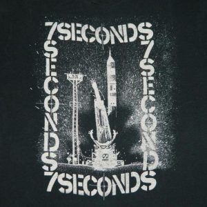 Vintage 7 SECONDS 1988 T-Shirt Original 80s tour