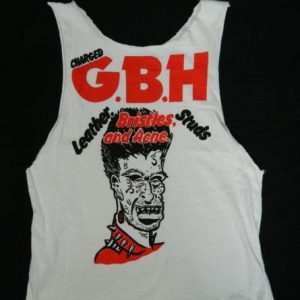 Vintage 80S CHARGED G.B.H. T-Shirt gbh punk rock band tour