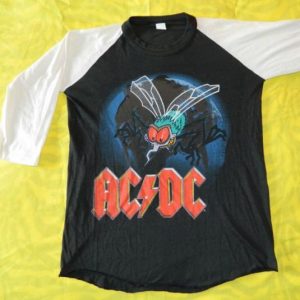 Vintage AC/DC 1985 FLY ON THE WALL TOUR JERSEY T-Shirt 80s