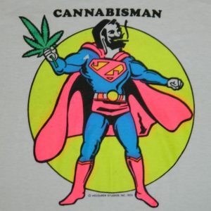 Vintage CANNABISMAN 80S DEAD STOCK T-Shirt pot marijuana nos