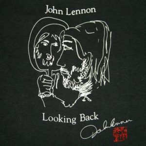 vintage JOHN LENNON LOOKING BACK 80S T-Shirt dead stock