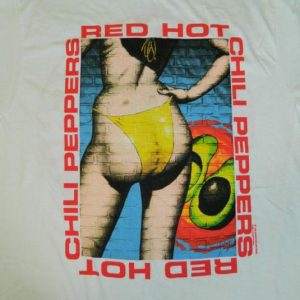 Vintage NOS RED HOT CHILI PEPPERS 1992 BIKINI T-Shirt Tour