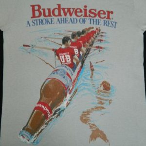 vintage 80s BUDWEISER BEER "A STROKE AHEAD" T-Shirt