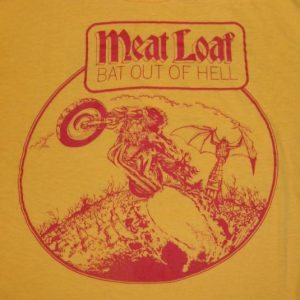 Vintage 1978 MEAT LOAF BAT OUT OF HELL TOUR T-Shirt 70s