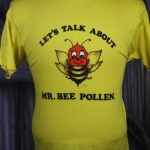 Vintage 80s Birds and Bees Sex Talk Yellow Funny T Shirt