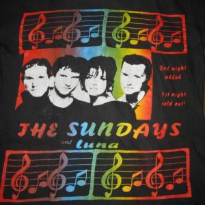 1993 THE SUNDAYS & LUNA TOUR VINTAGE T-SHIRT SHOEGAZE